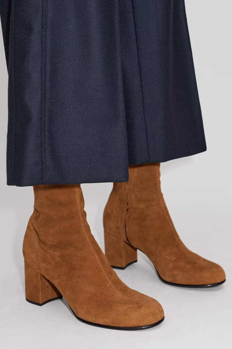 60s Suede High Ankle Boot 