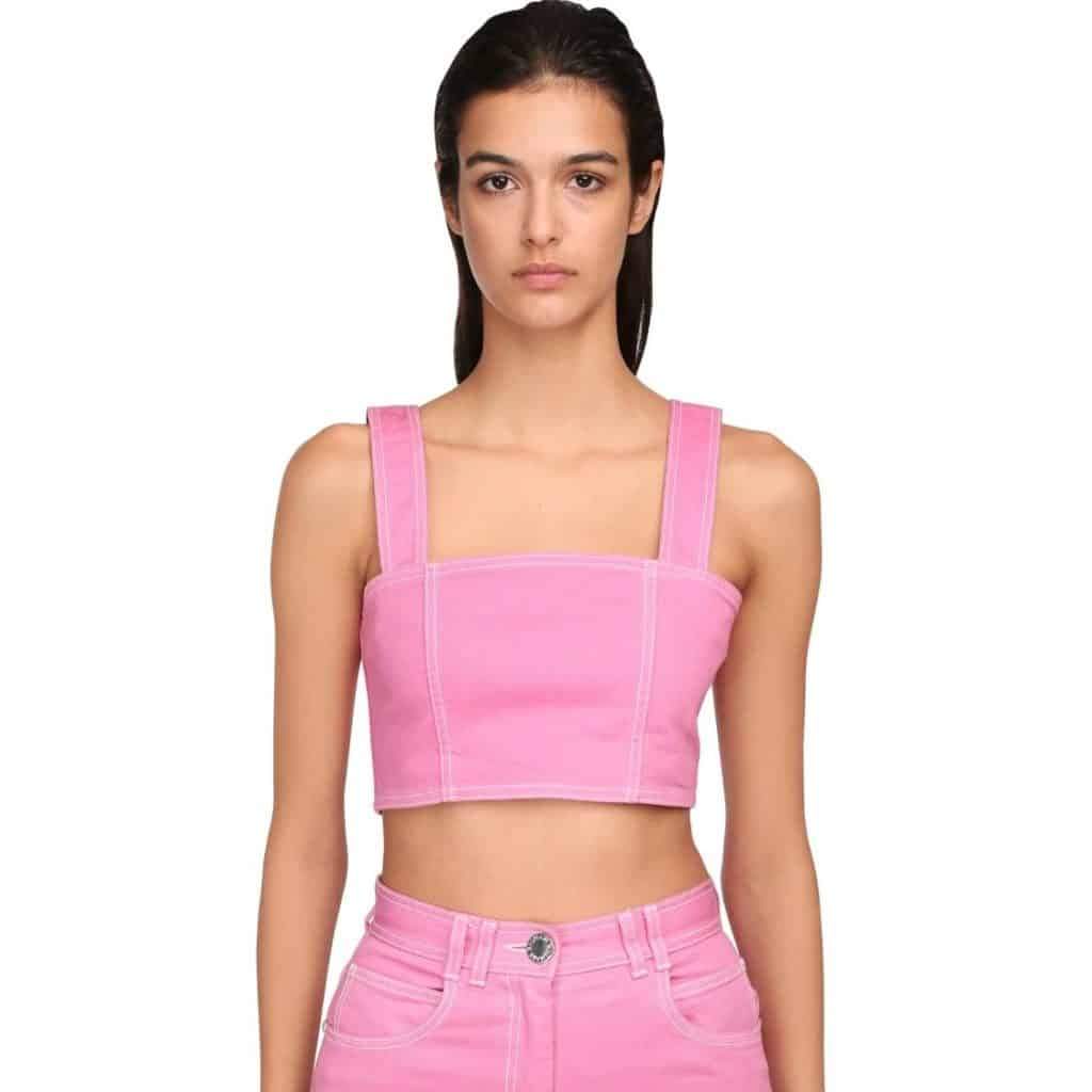 LuisaViaRoma Balmain Cotton Denim Crop Top Review 