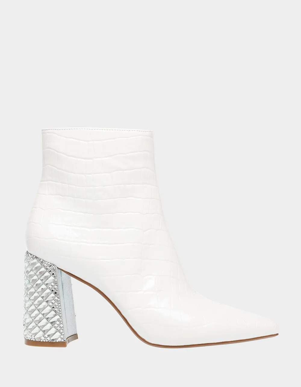 Betsey Johnson SB-Gemma White Crocodile Boot